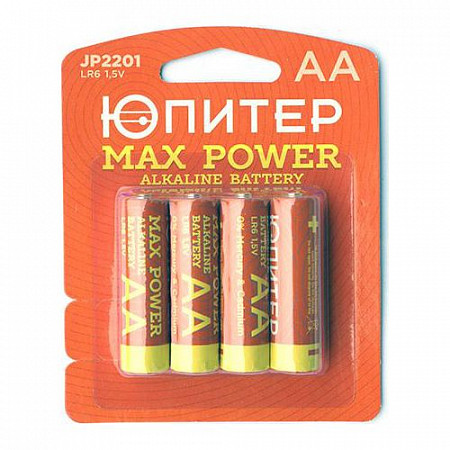 Батарейка Юпитер Alkaline Max Power AA LR6 1,5V (4 штуки) JP2201