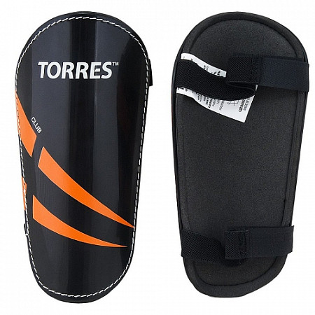Щитки футбольные Torres Club Без голеностопа FS1607 Black/Orange