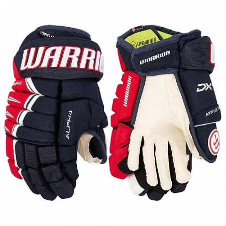 Перчатки хоккейные Warrior Alpha DX Pro SR navy/red/white