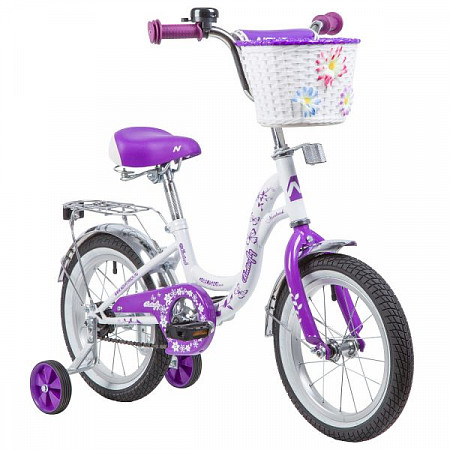 Велосипед Novatrack Butterfly 14" (2019) White/Violet 147BUTTERFLY.WVL9