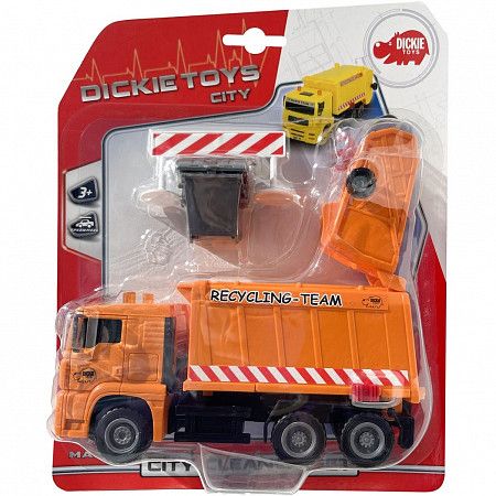 Игрушка Dickie Toys Мусороуборочная машина фрикционная 22 см (203343000) orange