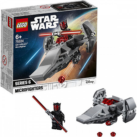 Конструктор LEGO Star Wars Микрофайтеры: Корабль-лазутчик ситхов 75224
