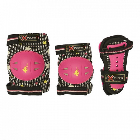 Комплект защиты для роликовых коньков Amigo Racer Pink