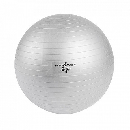 Мяч гимнастический для фитнеса (фитбол) Mad Wave Anti burst gym ball 55 см gray