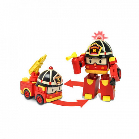 Трансформер Robocar Poli Рой (12, 5 см) свет + инструменты 83093