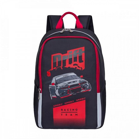 Рюкзак для мальчика GRIZZLY RB-863-1 black/red