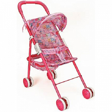 На картинке изображен Коляска Maya для кукол с корзинкой и козырьком 45881 Коляска Maya для кукол с корзинкой и козырьком 45881