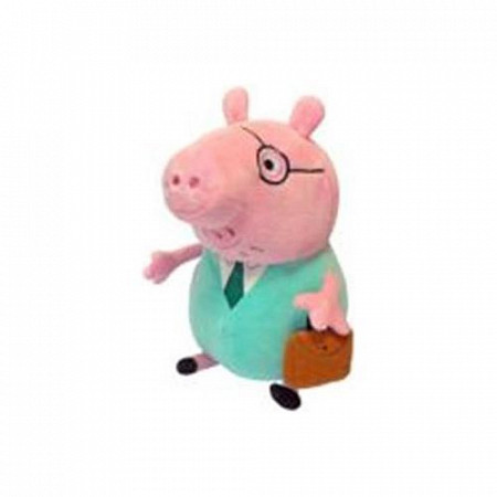 Мягкая игрушка Peppa Pig Папа Свин с кейсом 30 см 30292