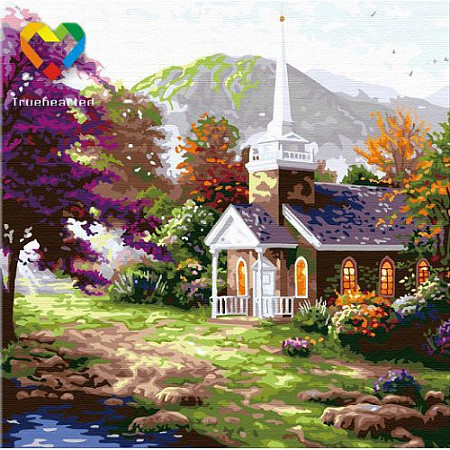 Картина по номерам Truehearted Церковь в горах HB4040010
