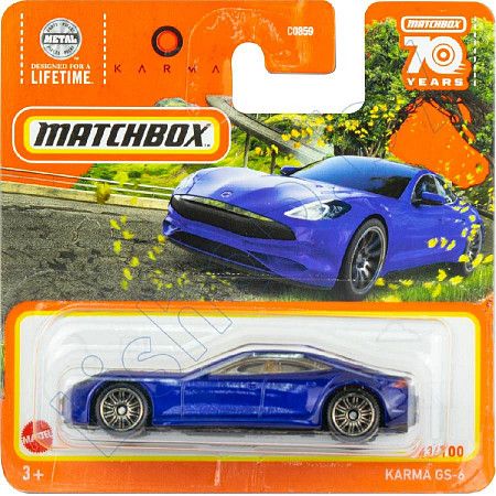 На картинке изображен Машинка Matchbox Karma GS-6 43/100 (C0859 HLC45) mainline 2023 Машинка Matchbox Karma GS-6 43/100 (C0859 HLC45) mainline 2023