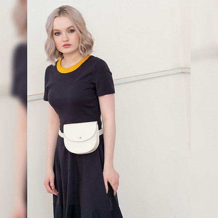 Поясная сумка женская Ors Oro OMS-0152 white