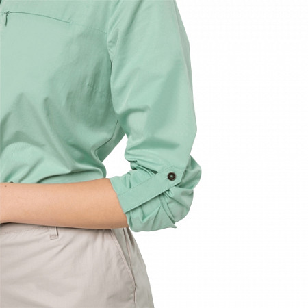 Рубашка женская Jack Wolfskin Lakeside Roll-Up Shirt W light jade