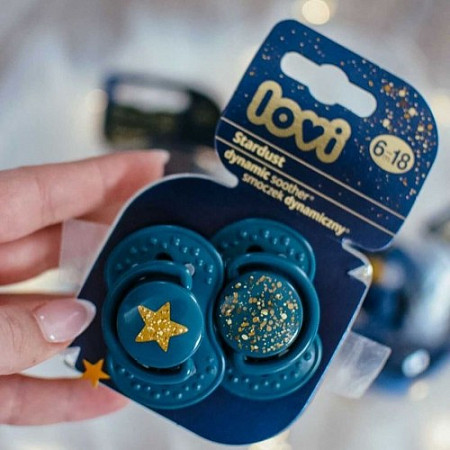 Пустышка силиконовая LOVI  Stardust симметричной формы, динамическая, 0-3 мес., 2 шт. (22/892_green)