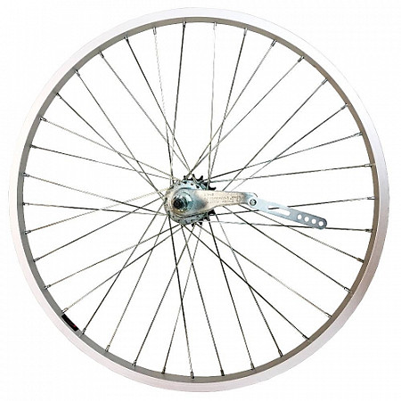 Заднее колесо Veloolimp 24", обод одинарный silver, втулка тормозная ZVK00010