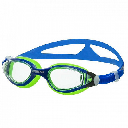 На картинке изображен Очки для плавания Atemi blue/lime B601 Очки для плавания Atemi blue/lime B601