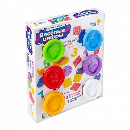 Набор для лепки Genio Kids-Art Тесто-пластилин Веселые цифры  TA2006