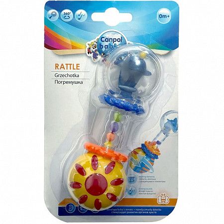 Погремушка Canpol babies BALLS с дельфином 0м+ (2/457) blue