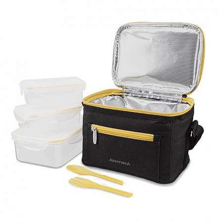 Сумка термос Арктика с контейнерами 020-2500 black