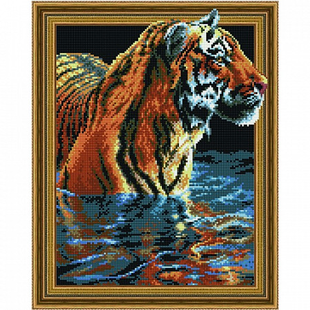 Алмазная мозаика 5D Picasso Тигр в воде 5PD4050009