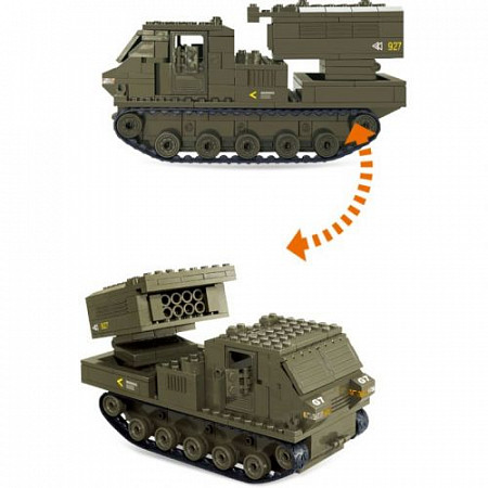 На картинке изображен Конструктор Sluban Ракетный комплекс M38-B0303 Конструктор Sluban Ракетный комплекс M38-B0303