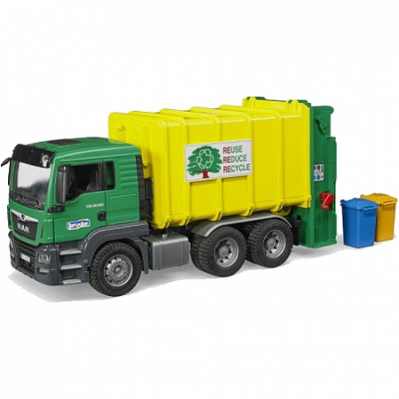Игрушка Bruder Мусоровоз MAN TGS цвет зеленый/желтый 03764
