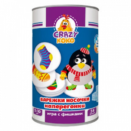 Игра настольная Vladi Toys Игра в тубусе Варежки-носочки VT8020-01