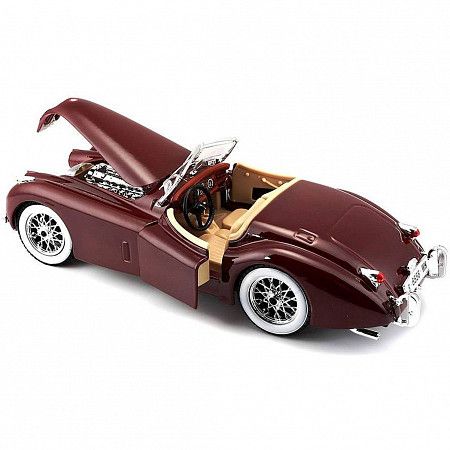 На картинке изображен Машинка Bburago 1:24 Jaguar Xk 120 Roadster 1951 (18-22018) red Машинка Bburago 1:24 Jaguar Xk 120 Roadster 1951 (18-22018) red