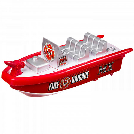 На картинке изображен Катер пожарных Bondibon водомётный с брандспойтом "Наше Лето" M6502 red Катер пожарных Bondibon водомётный с брандспойтом "Наше Лето" M6502 red