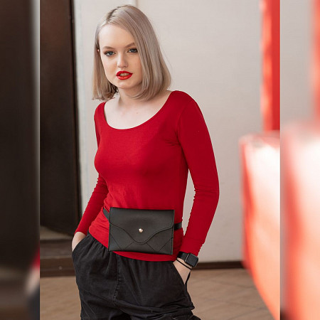 Поясная сумка женская Ors Oro OMS-0151 black