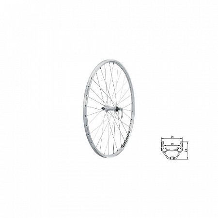 Переднее колесо Kellys Draft 28/29" двойной обод 32Н с эксцентриком silver ZKE18520