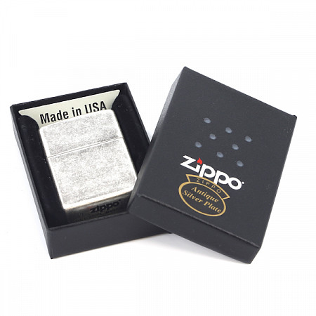 Зажигалка Zippo Classic Antique Silver Plate 121FB