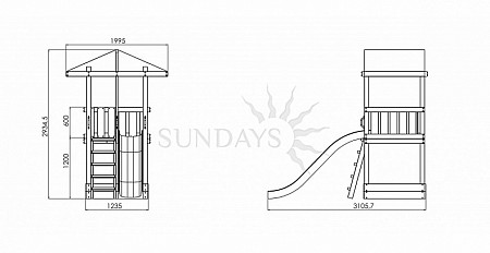 На картинке изображен Лавочки для площадки Little Panda Непоседа Лавочки для площадки Little Panda Непоседа