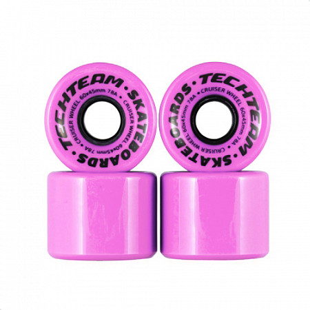 Набор колес для скейтборда Tech Team 60*45 мм 78а pink