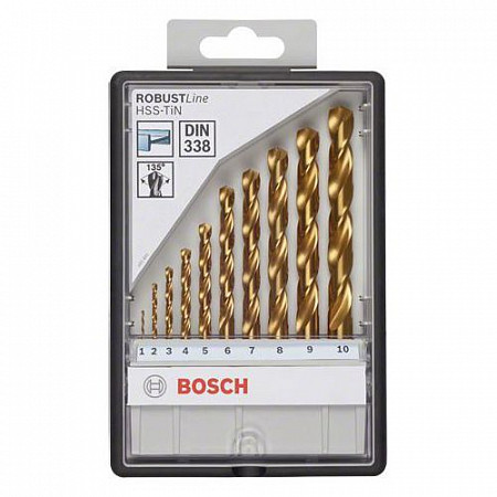 Набор сверл Bosch по металлу Robust Line HSS-TIN 2607010536