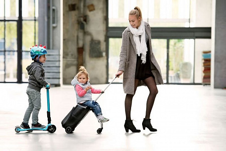 Чемодан-самокат Micro Lazy Luggage ML0011 Black