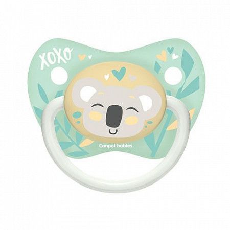 Пустышка Canpol babies Exotic Animals Силиконовая Ортодонтическая 0-6 мес., 2 шт. (23/920_gre) grey