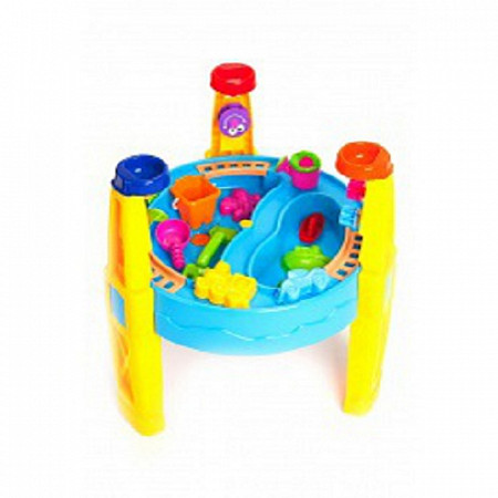 На картинке изображен Стол игровой для песка и воды Счастливый карапуз Bradex DE 0086 Стол игровой для песка и воды Счастливый карапуз Bradex DE 0086