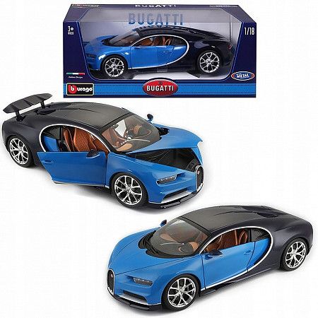 Машинка Bburago 1:18 Bugatti Chiron (18-11040) blue
