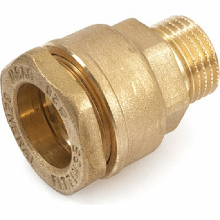 Ниппель General Fittings 32x1 латунный для ПЭ труб 480001H103200A