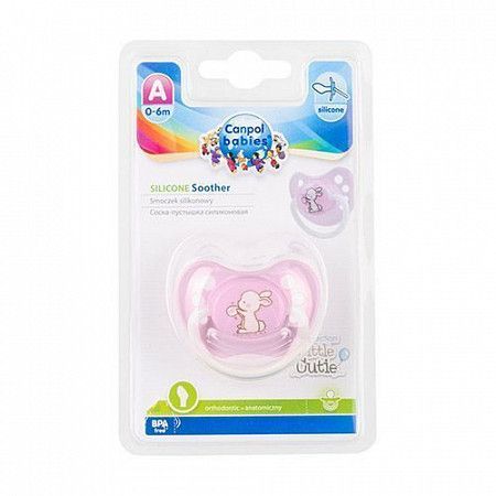 Пустышка Canpol babies Little Cutie Силиконовая Ортодонтическая 0-6 мес. (23/265) pink