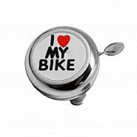 Велозвонок TBS I love my bike BELL-08E chrome