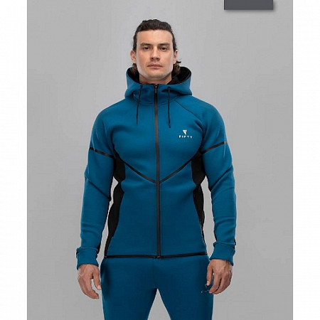 На картинке изображен Мужской спортивный джемпер FIFTY FA-MJ-0102-BBL blue/black Мужской спортивный джемпер FIFTY FA-MJ-0102-BBL blue/black