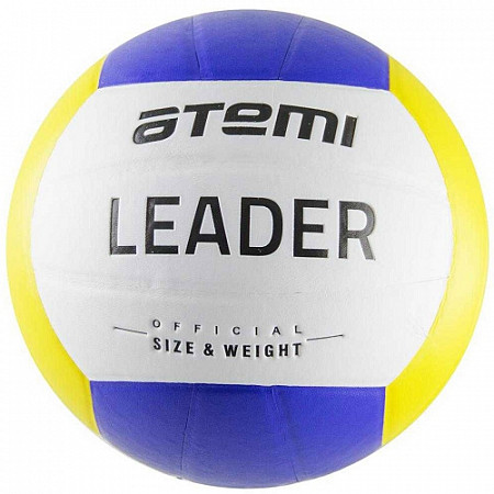 Мяч волейбольный Atemi Leader White/blue/yellow