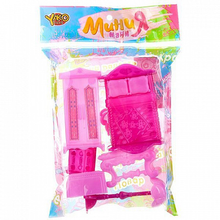 На картинке изображен Набор мебели YAKO для кукол МиниМаниЯ М6003 Набор мебели YAKO для кукол МиниМаниЯ М6003