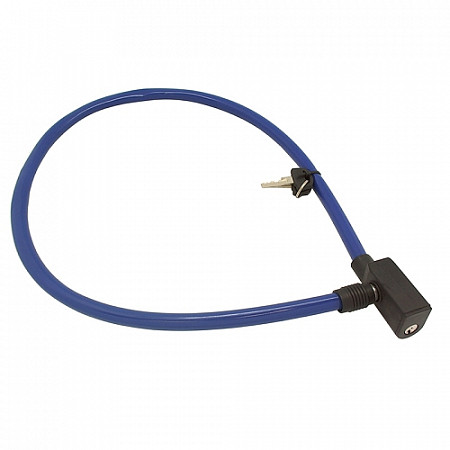 На картинке изображен Велозамок тросовый TBS 4,5х800 TY-603 blue Велозамок тросовый TBS 4,5х800 TY-603 blue