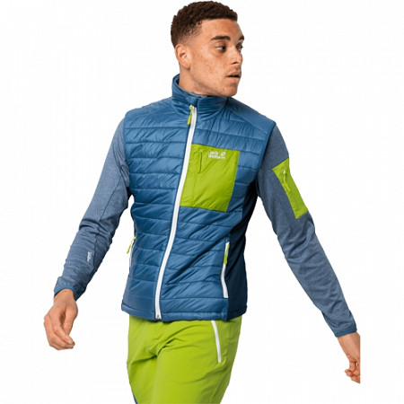 Ветрозащитный утепленный жилет мужской Jack Wolfskin Routeburn Vest M indigo blue