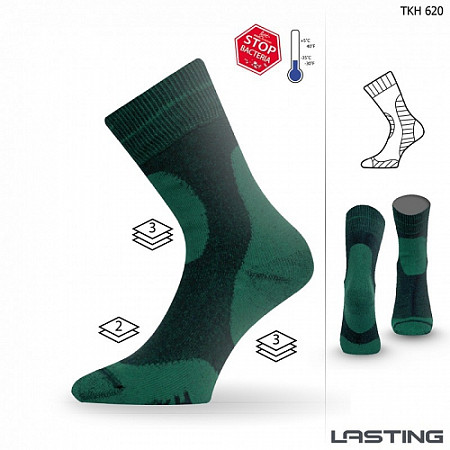 Носки спортивные Lasting TKH dark green