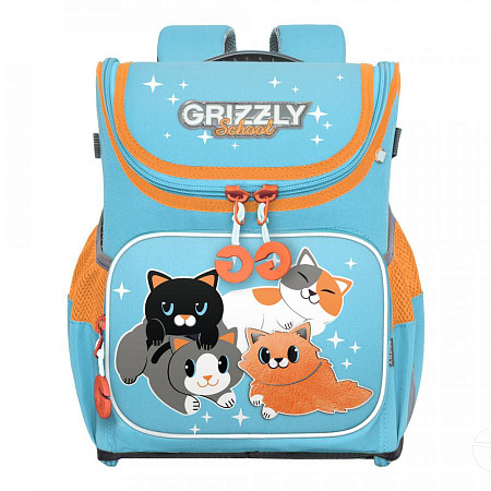 Рюкзак школьный GRIZZLY RAl-194-2 /1 light blue