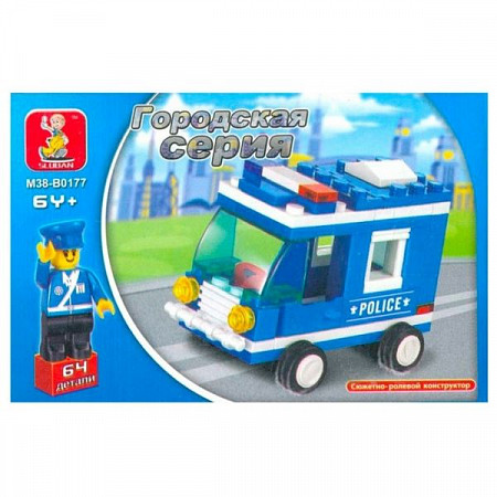 Конструктор Sluban Городская серия Полицейская машина M38-B0177