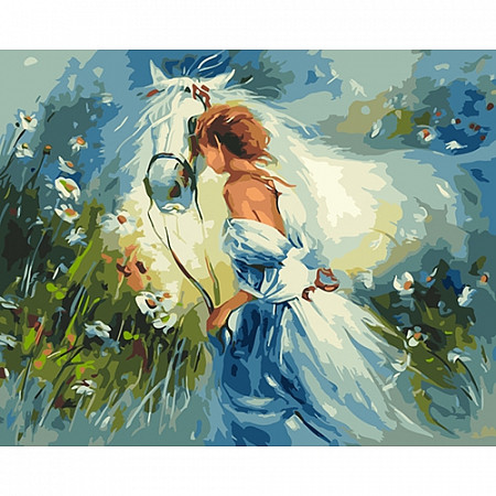 Картина по номерам Picasso Девушка с лошадью PC4050208